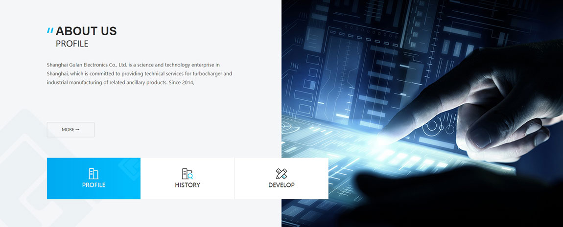 上海谷然外貿網站設計效果圖